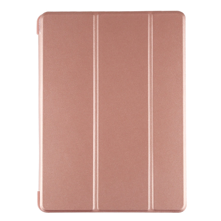 PU Plastic Bottom Case Foldable Deformation Left and Right Flip Leather Case with Three Fold Bracket & Smart Sleep for iPad Air3 2019