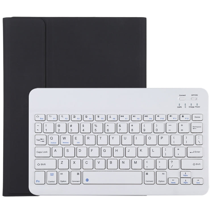 TG11B Teclado Bluetooth blanco desmontable + Funda de microfibra para iPad Pro de 11 pulgadas (2020), con ranura y soporte para lápiz, teclado blanco