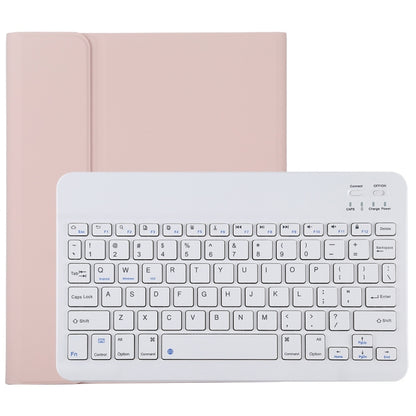 TG11B Teclado Bluetooth blanco desmontable + Funda de microfibra para iPad Pro de 11 pulgadas (2020), con ranura y soporte para lápiz, teclado blanco