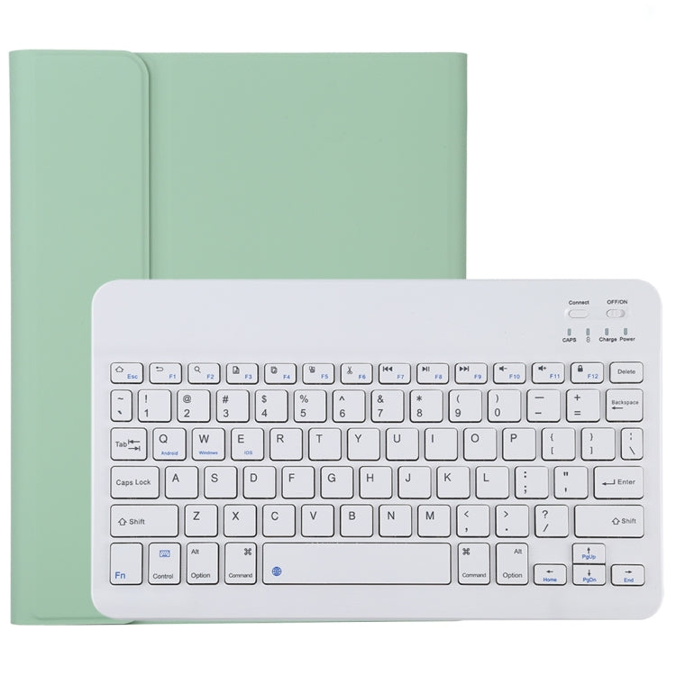 TG11B Teclado Bluetooth blanco desmontable + Funda de microfibra para iPad Pro de 11 pulgadas (2020), con ranura y soporte para lápiz, teclado blanco