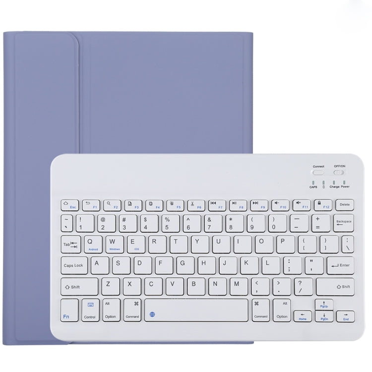 TG11B Teclado Bluetooth blanco desmontable + Funda de microfibra para iPad Pro de 11 pulgadas (2020), con ranura y soporte para lápiz, teclado blanco