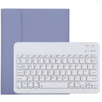 TG11B Teclado Bluetooth blanco desmontable + Funda de microfibra para iPad Pro de 11 pulgadas (2020), con ranura y soporte para lápiz, teclado blanco