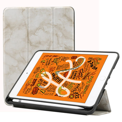 Marble Texture Pattern Horizontal Flip Leather Case for iPad Mini 2019, with Three-folding Holder & Pen Slot & Sleep / Wake-up Function, For iPad Mini 2019