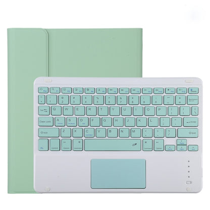 TG11BC Detachable Bluetooth Green Keyboard Microfiber Leather Tablet Case for iPad Pro 11 inch (2020), with Touchpad & Pen Slot & Holder, Green Keyboard