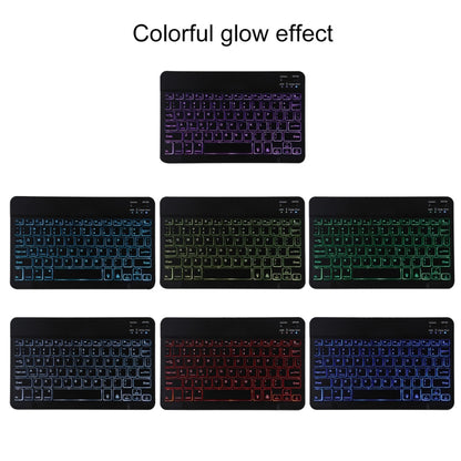 TG11BS Detachable Bluetooth Black Keyboard + Microfiber Leather Tablet Case for iPad Pro 11 inch (2020), with Backlight & Pen Slot & Holder, Black Keyboard