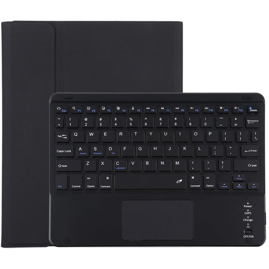 Teclado Bluetooth destacável TG97BC preto + capa em pele de microfibra para iPad de 9,7 polegadas, com touchpad, compartimento e suporte para caneta, TG97BC