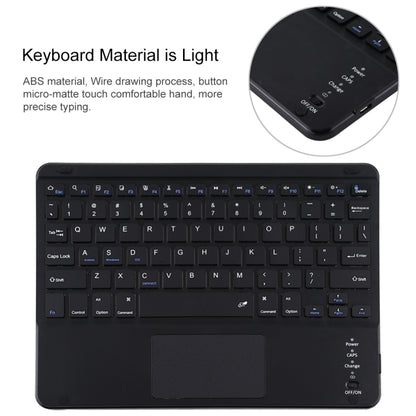 TG109BC Detachable Bluetooth Black Keyboard + Microfiber Leather Tablet Case for iPad Air 2020, with Touch Pad & Pen Slot & Holder, TG109BC