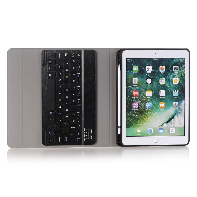 Funda ultrafina de cuero con teclado Bluetooth desmontable para iPad de 10,2 pulgadas (2019), con función de soporte y ranura para lápiz, A102B en negro, A102B en dorado, A102B en azul y A102B en oro rosa.
