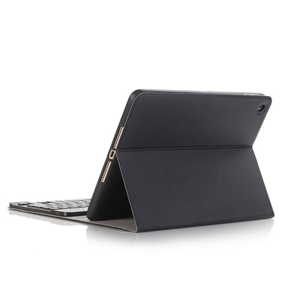 Funda ultrafina de cuero con teclado Bluetooth desmontable para iPad de 10,2 pulgadas (2019), con función de soporte y ranura para lápiz, A102B en negro, A102B en dorado, A102B en azul y A102B en oro rosa.
