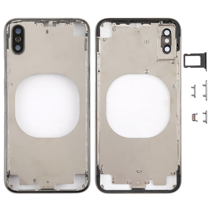 Transparent Back Cover with Camera Lens & SIM Card Tray & Side Keys for iPhone X, For iPhone X (Transparent Back), For iPhone X (Transparent White)