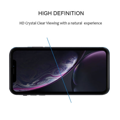 For iPhone 11 / XR 9H 2.5D Ultrathin Silk-screen Carbon Fiber Full Screen Protector Film, For XR