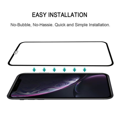 For iPhone 11 / XR 9H 2.5D Ultrathin Silk-screen Carbon Fiber Full Screen Protector Film, For XR