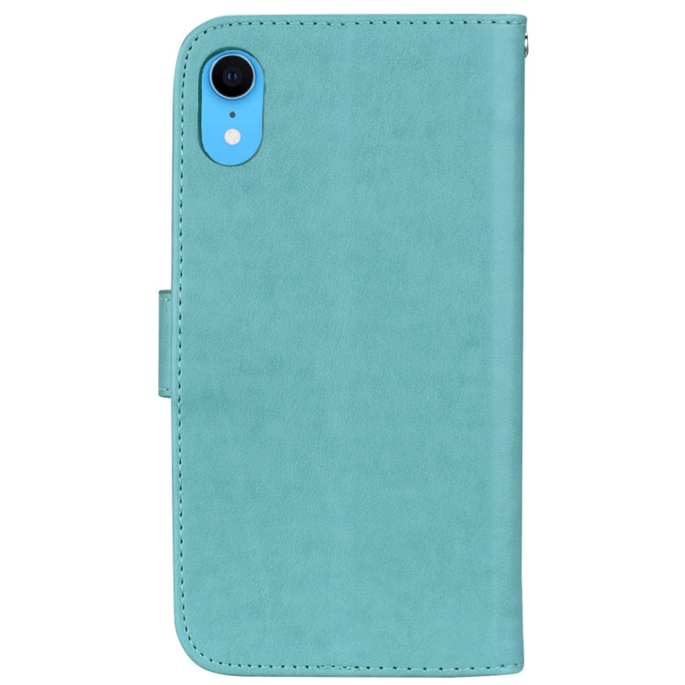 For iPhone XR Rose Embossed Horizontal Flip PU Leather Case,  with Holder & Card Slots & Wallet, For XR