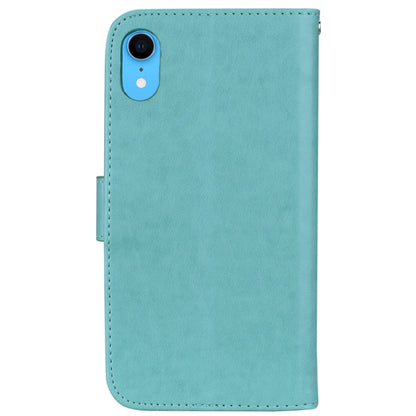 For iPhone XR Rose Embossed Horizontal Flip PU Leather Case,  with Holder & Card Slots & Wallet, For XR