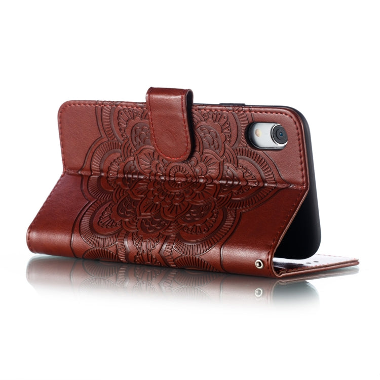 For iPhone XR Mandala Embossing Pattern Horizontal Flip Leather Case with Holder & Card Slots & Wallet & Photo Frame, For iPhone XR, iPhone XR