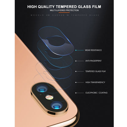 For iPhone XR mocolo 0.15mm 9H 2.5D Round Edge Rear Camera Lens Tempered Glass Film, iPhone XR