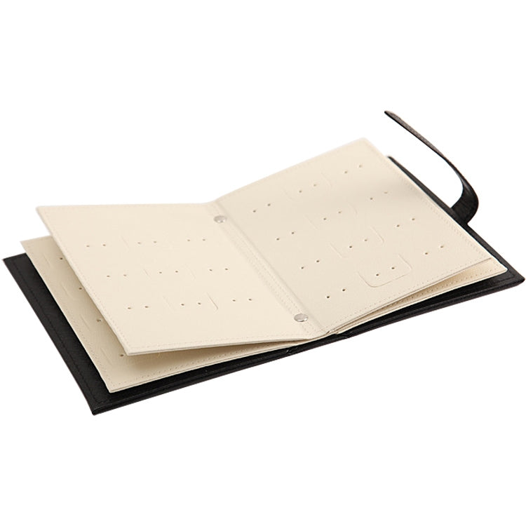 Book Shape Creative Portable Ear Stud Earrings Display Rack Jewelry Storage Box