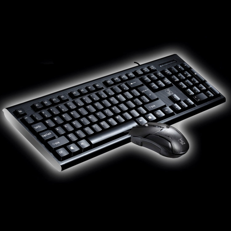Chasing Leopard Q9 1600 DPI Professional Wired Grid Texture Gaming Office Keyboard + Optical Mouse Kit