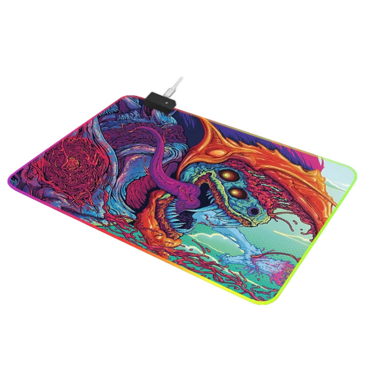 Computer Monster Pattern Illuminated Mouse Pad, Size: 90 x 40 x 0.4cm, 90 x 40 x 0.4cm