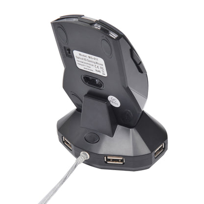 MZ-011 2.4GHz 1600DPI Wireless Rechargeable Optical Mouse with HUB Function, Blue, Silver, Black, Black Silver, White + Royal Blue, Pearl White