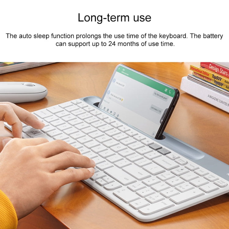 Logitech K580 Dual Modes Thin and Light Multi-device Wireless Keyboard with Phone Holder