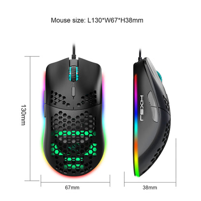 HXSJ J900 6 Keys RGB Lighting Programmable Gaming Wired Mouse (White), J900(Black), J900(White)