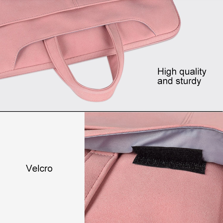 ST06S Waterproof PU Leather Zipper Hidden Portable Strap One-shoulder Handbag for 13.3 inch Laptops, with Magic Stick & Suitcase Belt, ST06S 13.3 inch Dark Gray, ST06S 13.3 inch Pink, ST06S 13.3 inch Light Grey