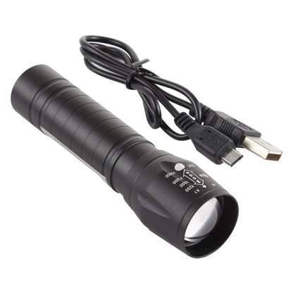 A2 USB Charging Waterproof Zoomable XPE + COB Flashlight with 3-Modes & Storage Box, A2