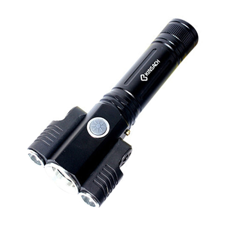 KS-739 USB Charging Waterproof T6+XPE Fixed Focus LED Flashlight with 4-Modes, KS-739