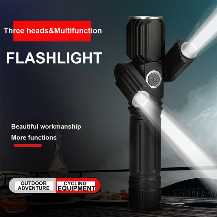 KS-739 USB Charging Waterproof T6+XPE Fixed Focus LED Flashlight with 4-Modes, KS-739