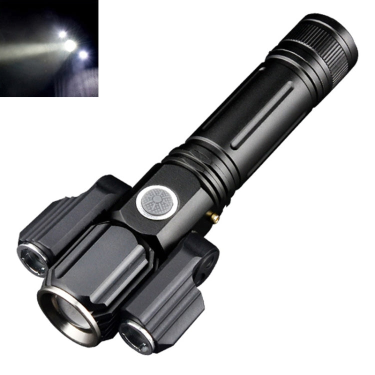 KS-737 USB Charging Waterproof T6+XPE Zoomable LED Flashlight with 4-Modes, KS-737