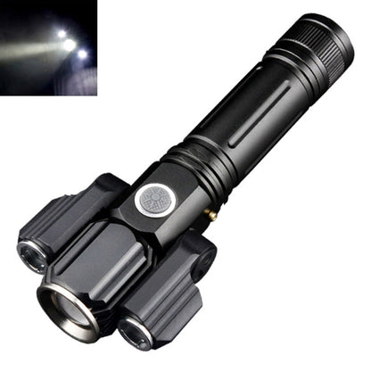 KS-737 USB Charging Waterproof T6+XPE Zoomable LED Flashlight with 4-Modes, KS-737