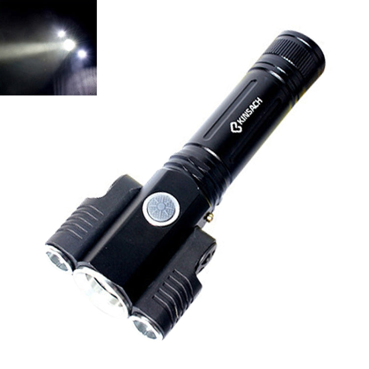 KS-739 USB Charging Waterproof T6+XPE Fixed Focus LED Flashlight with 4-Modes & 18650 lithium battery, KS-739 (&18650)