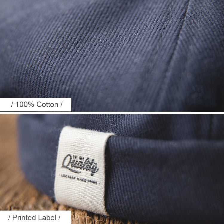 Gorro marinero clásico retro de color liso con puños tipo melón, color liso