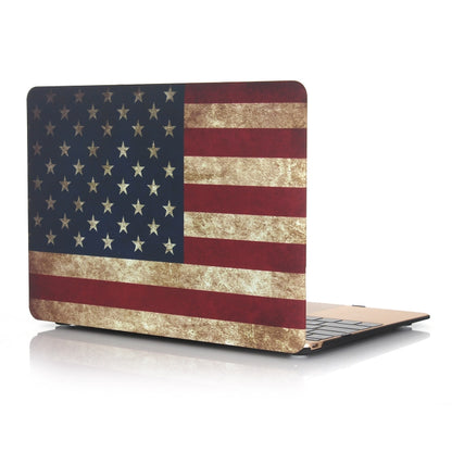 Capa protetora estilo bastão de água com a bandeira americana para MacBook Air de 13,3 polegadas A1932 2018 / A2179 (2020).