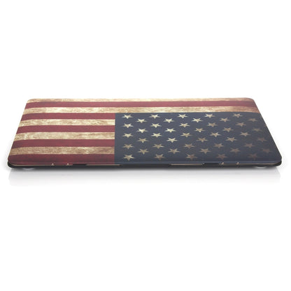 Capa protetora estilo bastão de água com a bandeira americana para MacBook Air de 13,3 polegadas A1932 2018 / A2179 (2020).