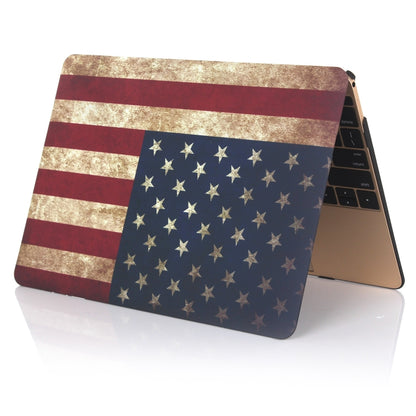 Capa protetora estilo bastão de água com a bandeira americana para MacBook Air de 13,3 polegadas A1932 2018 / A2179 (2020).