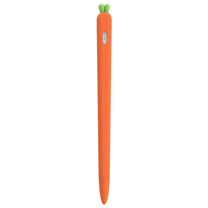 LOVE MEI For Apple Pencil 2 Carrot Shape Stylus Pen Silicone Protective Case Cover, For Apple Pencil 2