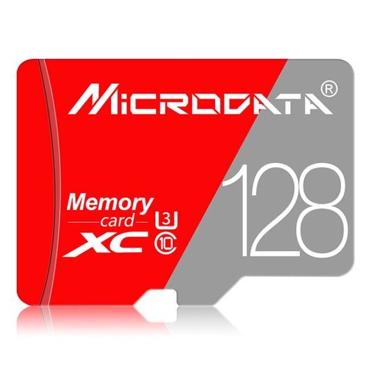 Tarjeta de memoria TF (Micro SD) MICRODATA de 128 GB, Clase 10, color rojo y gris, 128 GB