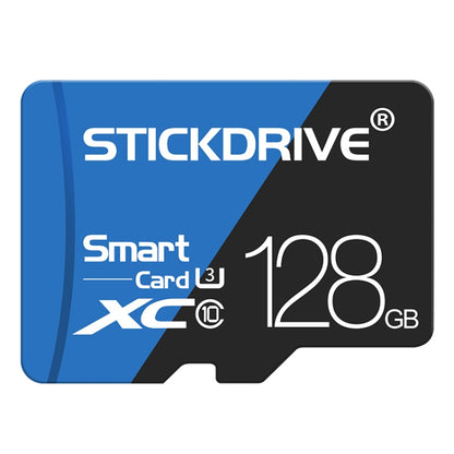 Cartão de memória STICKDRIVE TF (Micro SD) de 128 GB, alta velocidade U3, azul e preto.