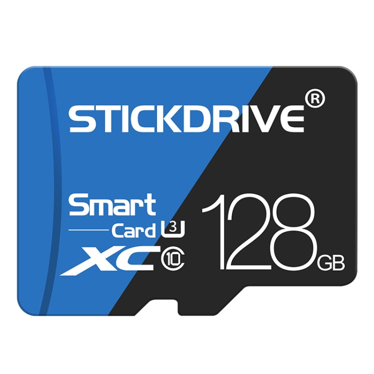 Cartão de memória STICKDRIVE TF (Micro SD) de 128 GB, alta velocidade U3, azul e preto.