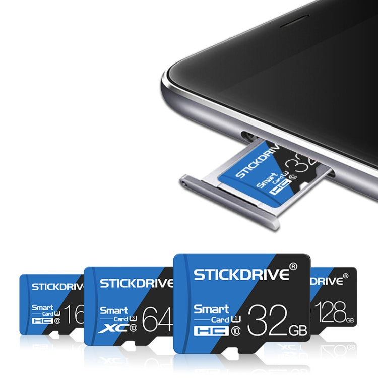 Cartão de memória STICKDRIVE TF (Micro SD) de 128 GB, alta velocidade U3, azul e preto.