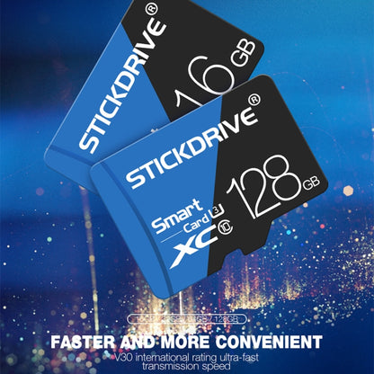 Cartão de memória STICKDRIVE TF (Micro SD) de 128 GB, alta velocidade U3, azul e preto.