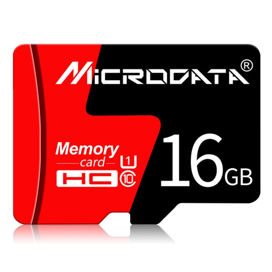 Tarjeta de memoria TF (Micro SD) MICRODATA 16 GB U1 roja y negra, 16 GB
