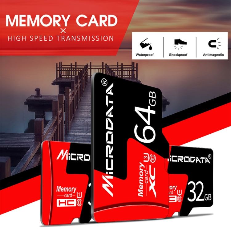 Cartão de memória MICRODATA 16GB U1 TF (Micro SD) vermelho e preto, 16GB