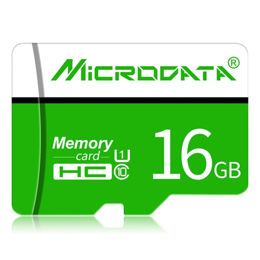 Tarjeta de memoria TF (Micro SD) MICRODATA 16 GB U1 verde y blanca, 16 GB