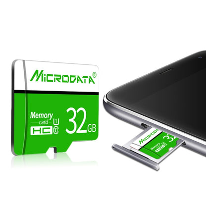 MICRODATA 16GB U1 Green and White TF(Micro SD) Memory Card, 16GB