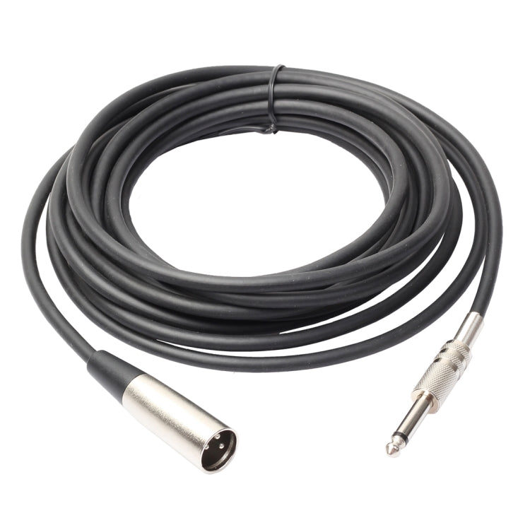 3-Pin Male to 1/4 inch (6.35mm) Mono Shielded Microphone Audio Cord Cable, Length: 1.8m, Length: 3m, Length: 5m, Length: 7.6m, Length: 10m