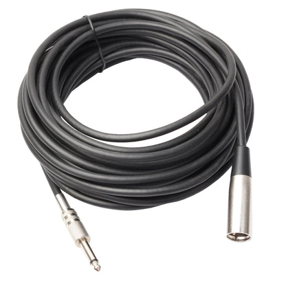 3-Pin Male to 1/4 inch (6.35mm) Mono Shielded Microphone Audio Cord Cable, Length: 1.8m, Length: 3m, Length: 5m, Length: 7.6m, Length: 10m