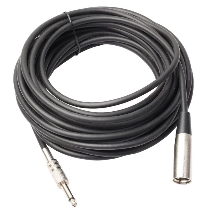 3-Pin Male to 1/4 inch (6.35mm) Mono Shielded Microphone Audio Cord Cable, Length: 1.8m, Length: 3m, Length: 5m, Length: 7.6m, Length: 10m